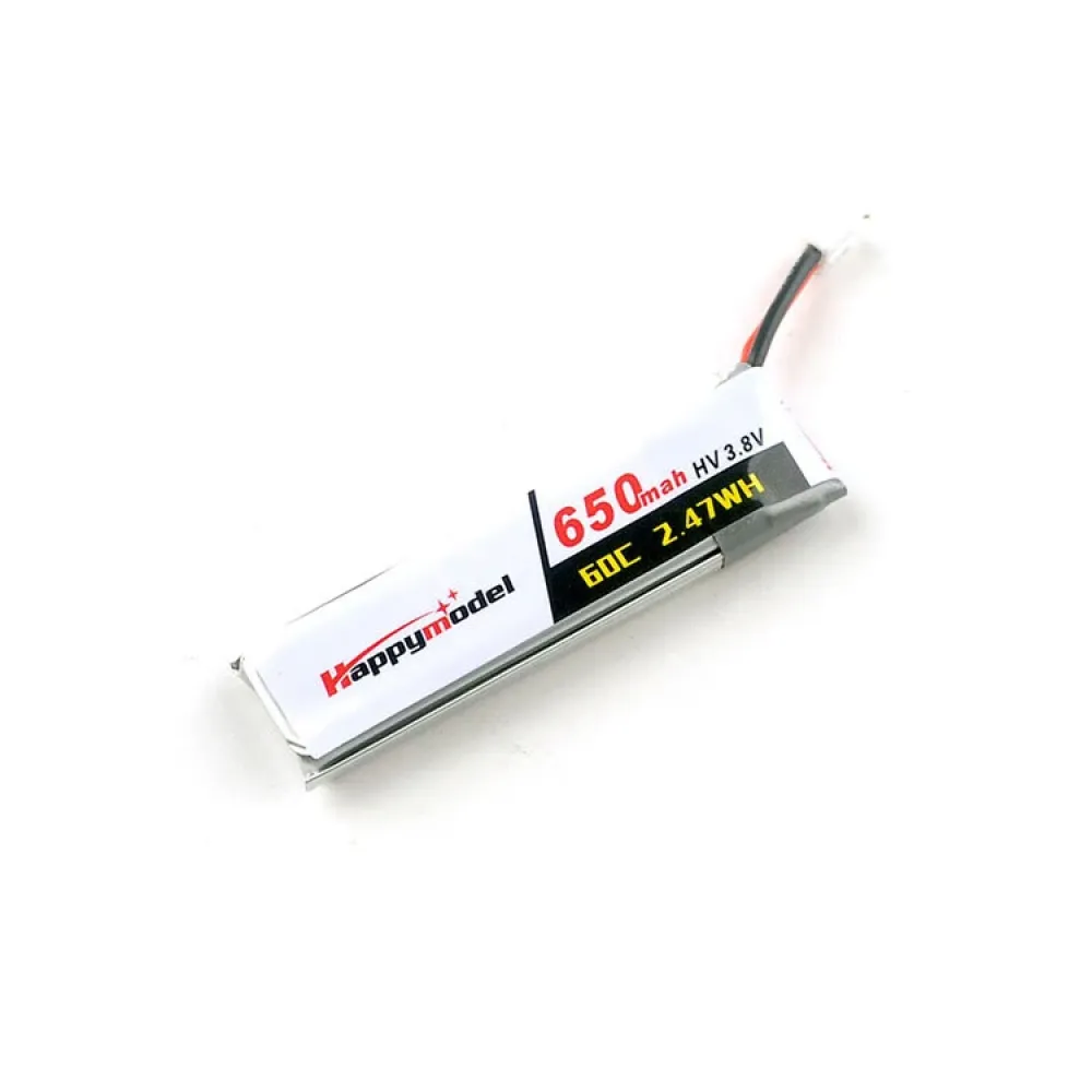 Happymodel Moblite7 Ersatzteil 1S 3.8V 650mAh 30C Lipo Lihv Batterie mit PH2.0-Anschluss für FPV Racing RC Drohne