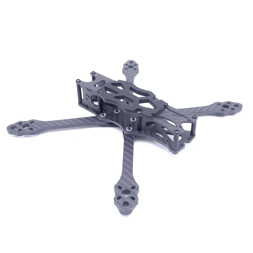 STEELE 5 Radstand von 220 mm Armstärke von 5 mm Kohlefaser-X-Typ-Rahmenkit für 5 Zoll Freestyle Rahmen Unterstützung des Caddx Vista HD-Systems für RC Drone FPV Racing