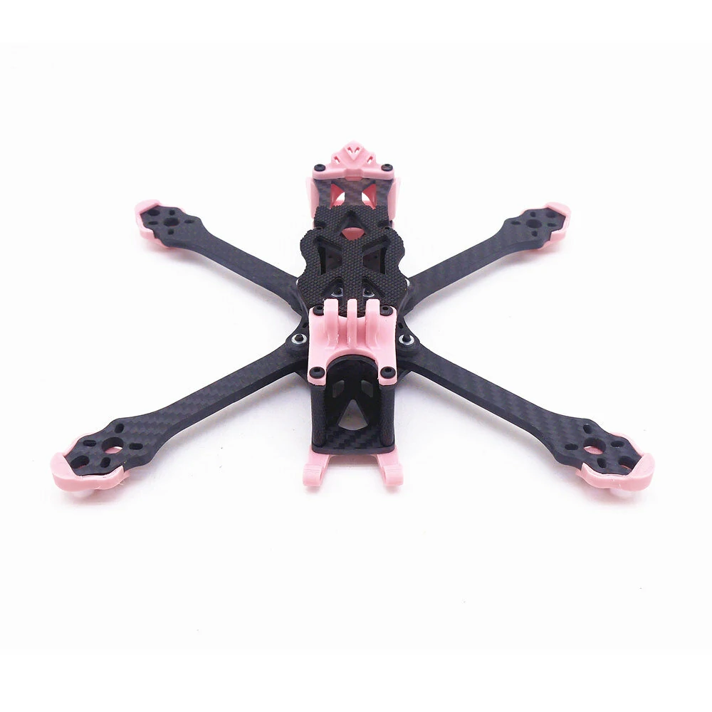 STEELE5 PLUS 220mm Radstand 5mm Armstärke Kohlefaser X Typ 5 Zoll Rahmenbausatz Unterstützung für VISTA / DJI Air Unit für RC Drone FPV Racing