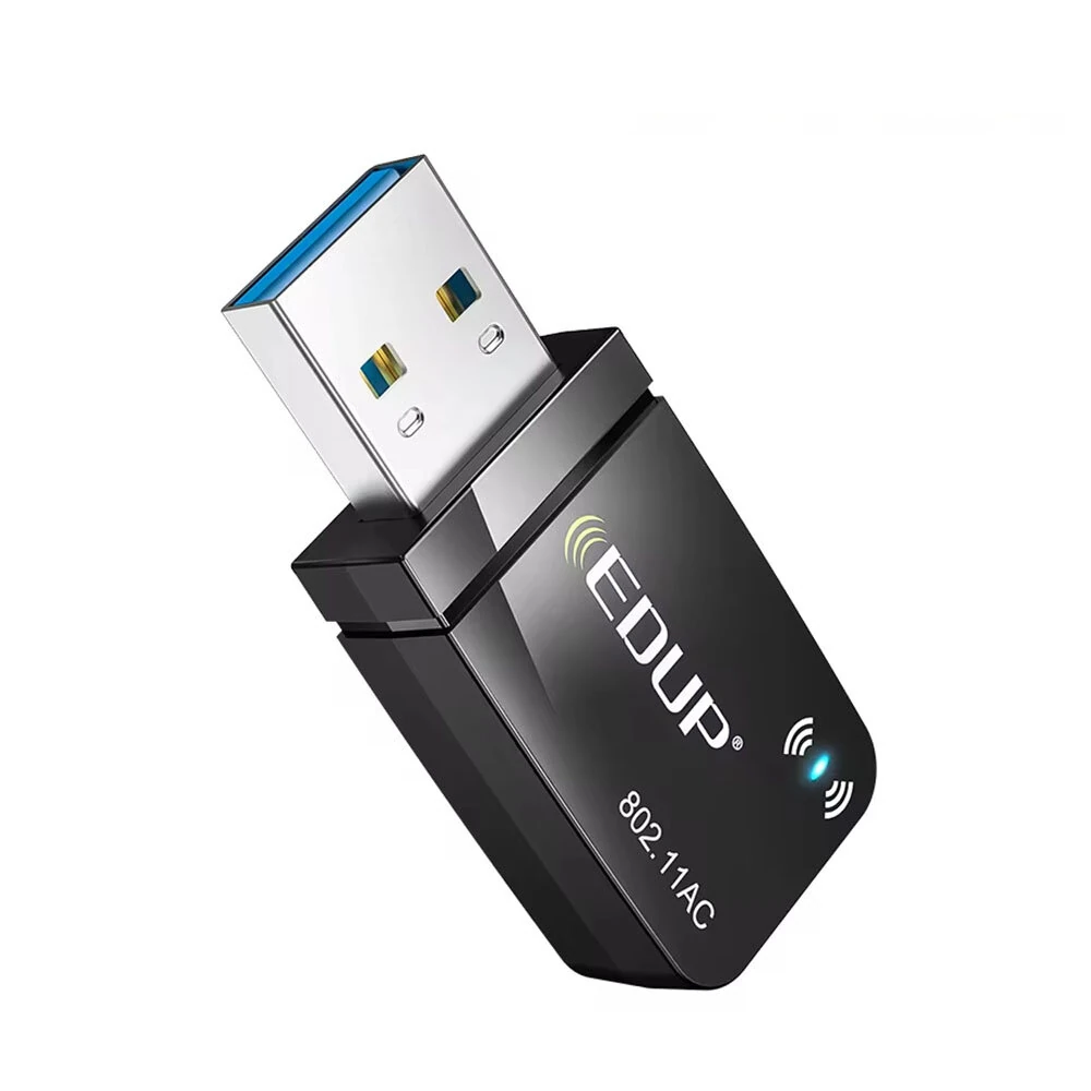 EDUP 1300Mbps USB3.0 Wifi-Adapter Netzwerkadapter 5.8Ghz 2.4Ghz Dualband-Wireless Win11 AC USB-Adapter für PC Desktop Laptop