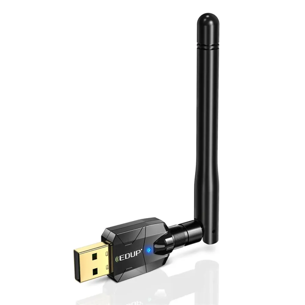 EDUP USB Bluetooth 5.4 Adapter Klasse 1, 100 Meter Reichweite Audioempfänger Sender, Bluetooth Dongle Adapter Plug and Play für Kopfhörer, Lautsprecher, Drucker, Maus und Tastatur.