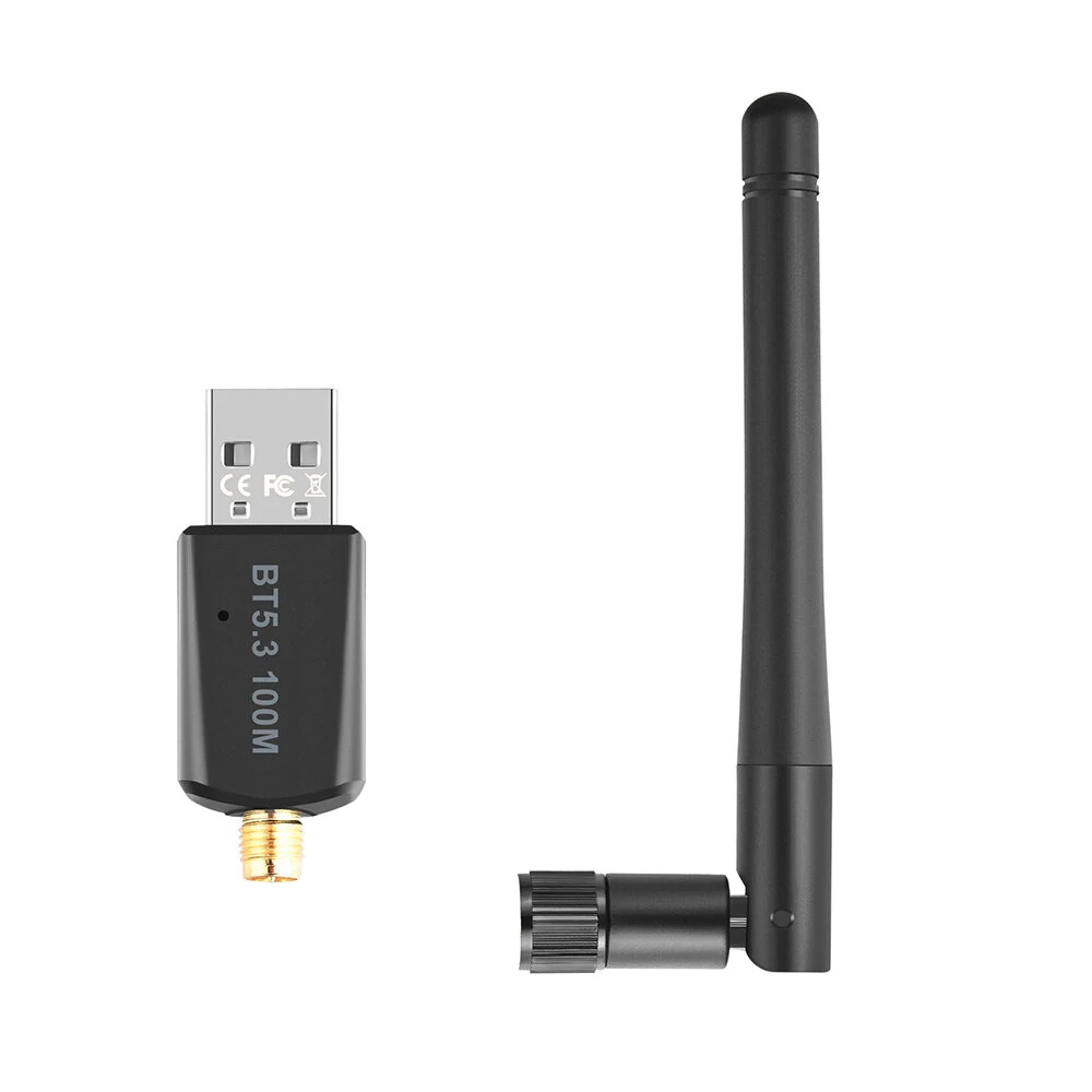 RTL807 Bluetooth-fähiger USB-Adapter Dongle 5.3 mit 100M Reichweite. Unterstützt Windows 7/win8.1/win10/11 für PC-Computer.