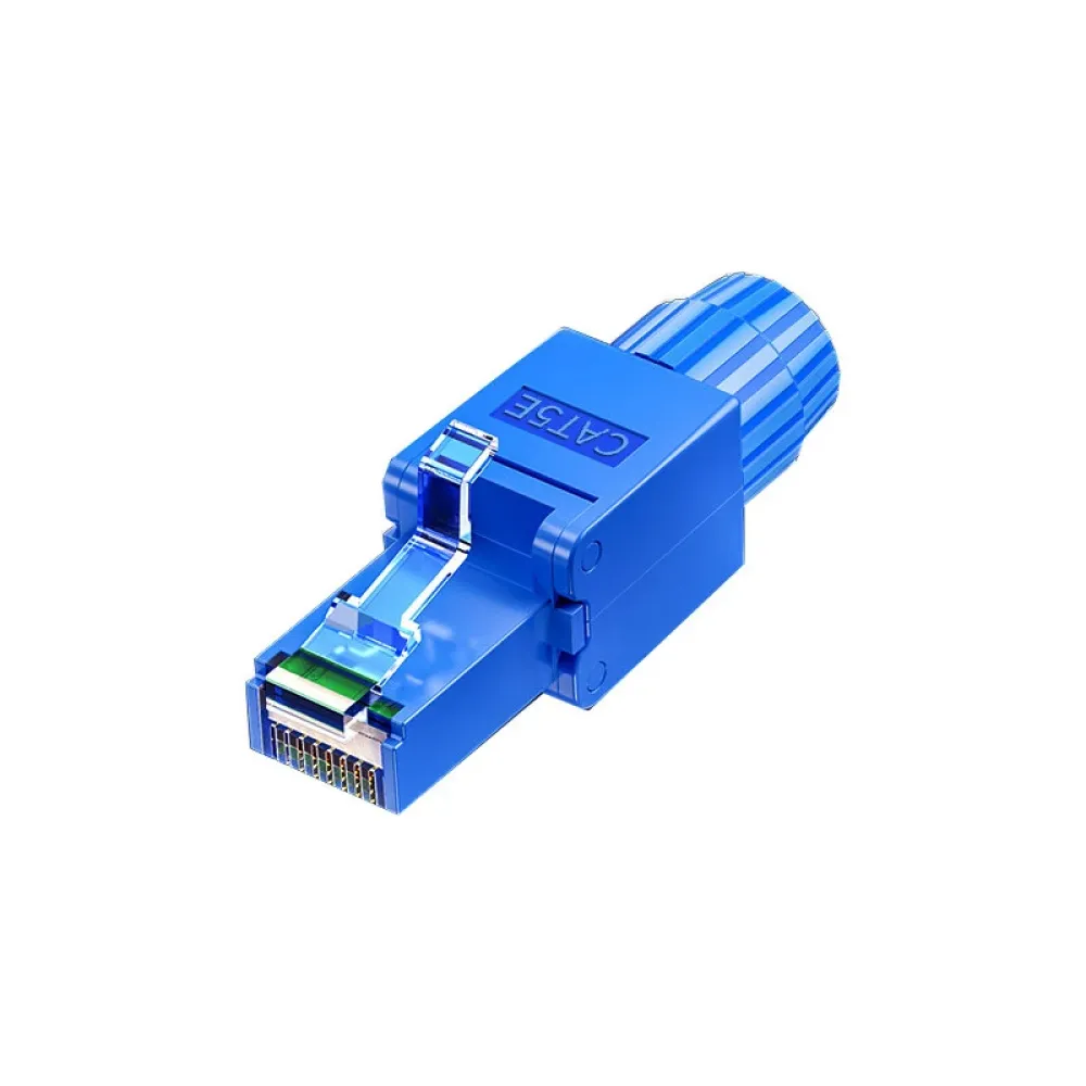 SAMZHE CAT5E/CAT6 RJ45-Stecker Unbeschädigter Netzwerkkopf aus Kristall Ungeschirmter, verdickter, vergoldeter Gigabit-Netzwerkkabelstecker