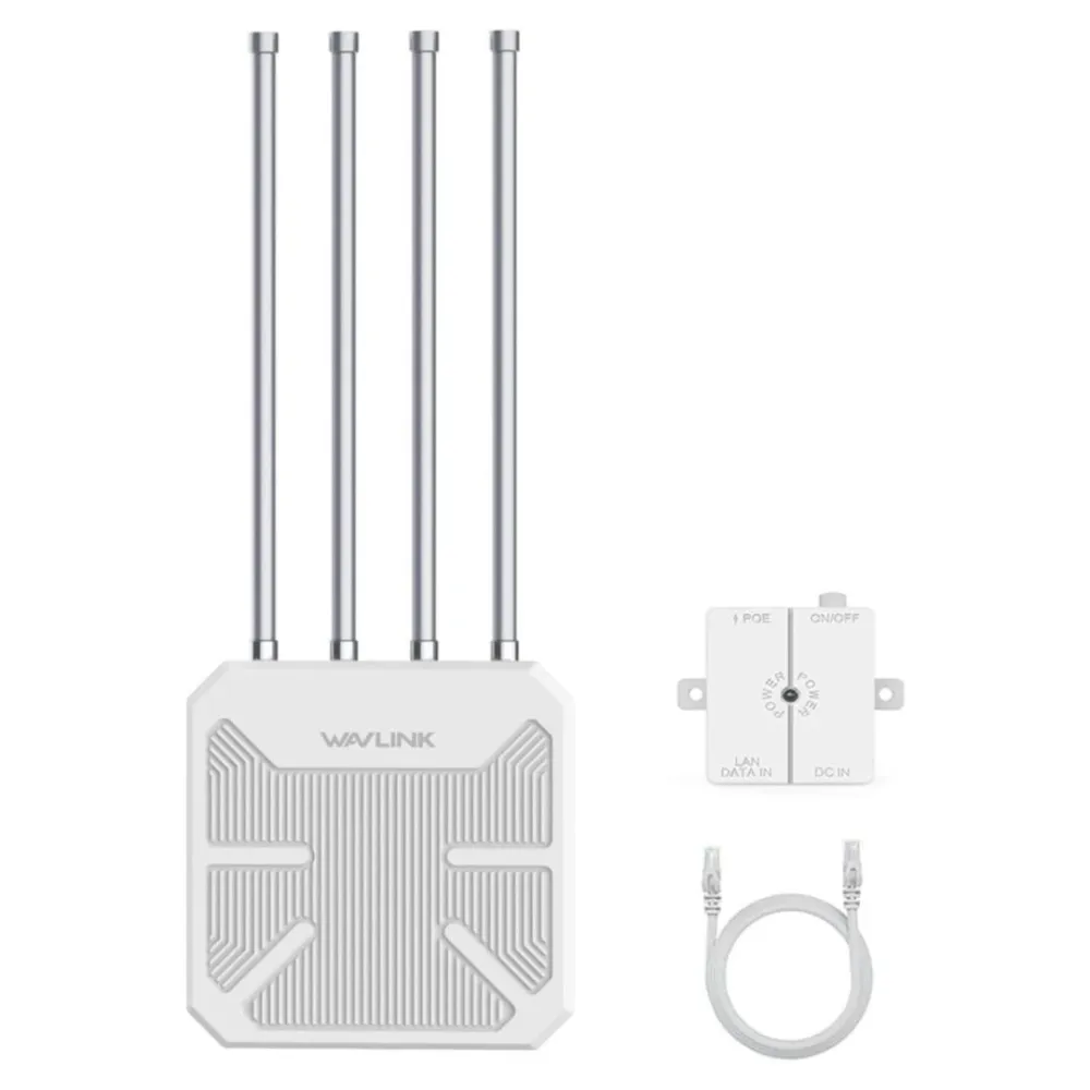 Wavlink AERIAL HD9 WiFi6 Outdoor Router AX3000 mit großer Reichweite und Wetterschutz, kabelloser WIFI-Extender/AP/Repeater Dual Band 2,4G und 5Ghz Booster mit 4 Antennen