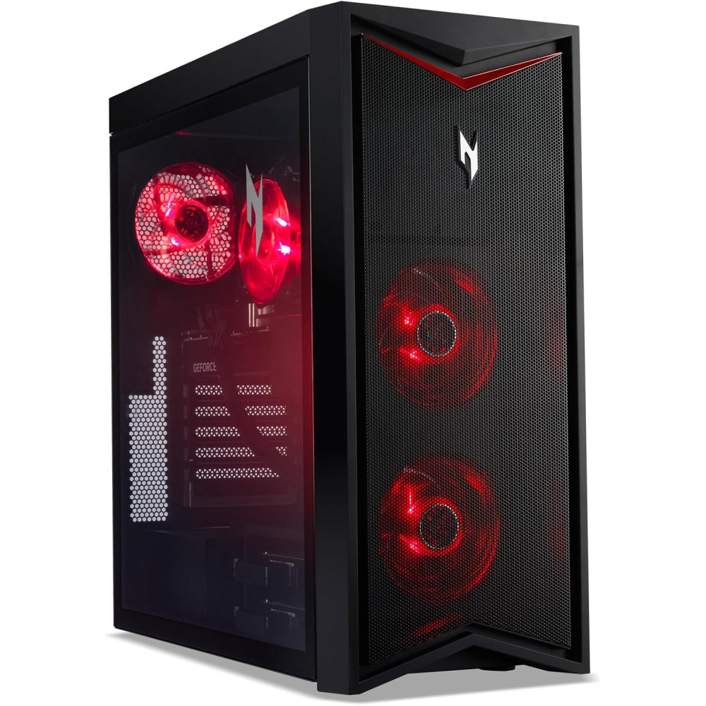 Acer Nitro 70 N70-130-UR13 Gaming Desktop | AMD Ryzen 9 7900 12-Core Prozessor | NVIDIA GeForce RTX 4070 | 32GB DDR5 4800MHz | 1TB PCIe Gen 4 SSD | Wi-Fi 6E | Windows 11 Home