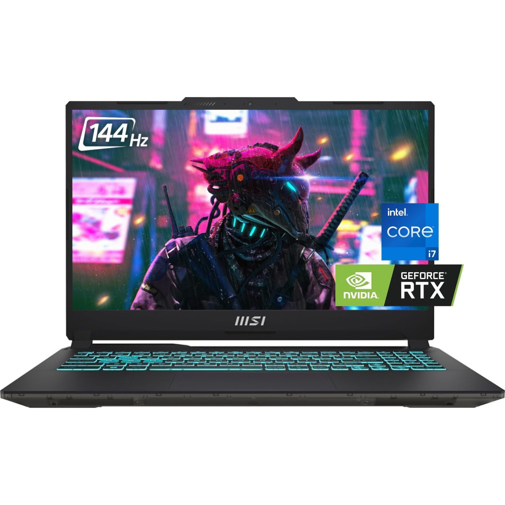 MSI Cyborg 15 Gaming Laptop, 15,6 Zoll 144Hz FHD IPS Display, 10-Core Intel Core i7-12650H, NVIDIA Geforce RTX 4060, 32GB DDR5 RAM, 1TB NVMe SSD, Tastatur mit Hintergrundbeleuchtung, HDMI, USB-C, Win