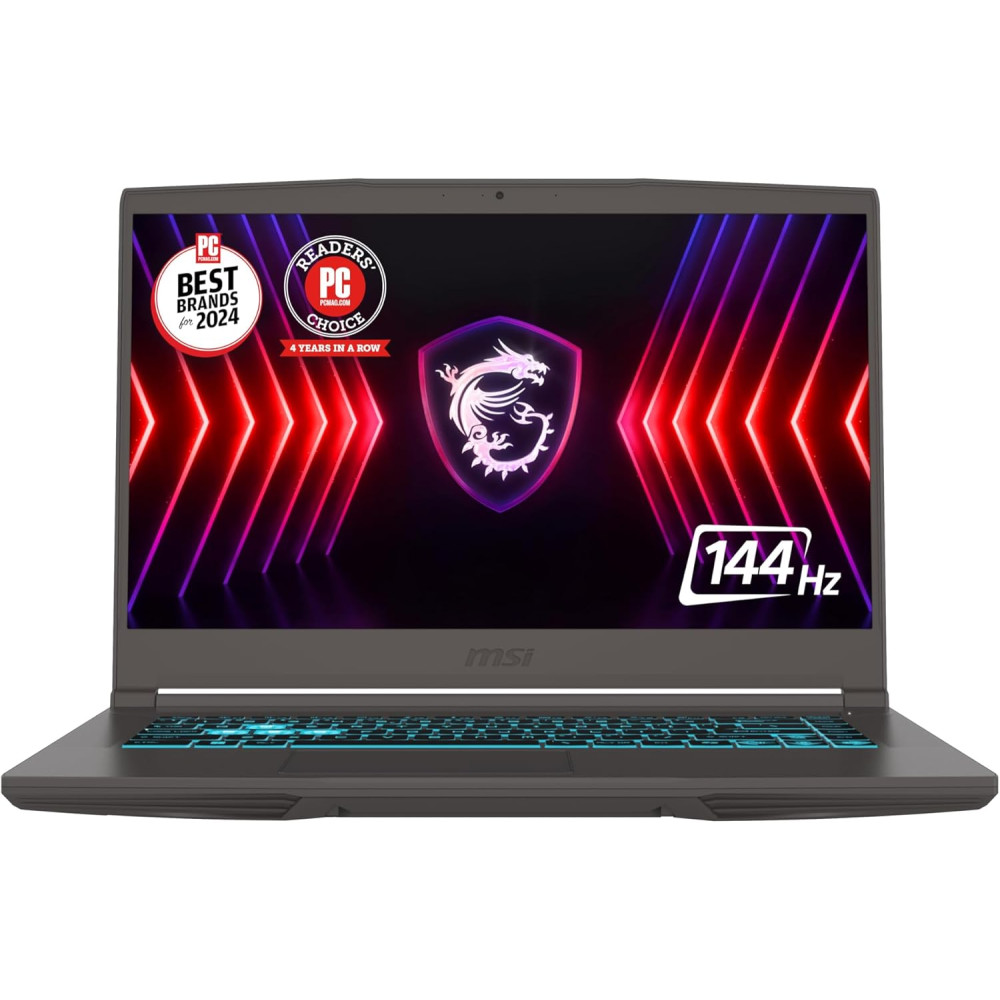 MSI Thin A15 39.6 cm 144Hz FHD Gaming Laptop:Ryzen 5-7535HS, NVIDIA Geforce RTX 2050, 8GB DDR5, 512GB NVMe SSD, Cooler Boost 5, Win 11:Black B7UCX-218US