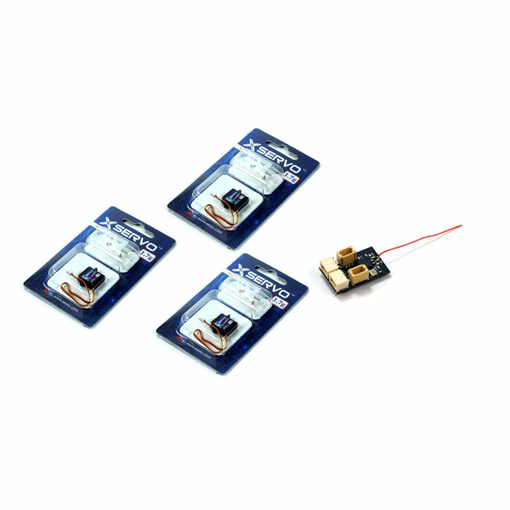 AEORC 3PCS Micro Servo Analog 1,7g Mit RX14 Mini 4CH Empfänger Integrierte 5A/1S Bürstenregler für Micro Indoor Flugzeug Unterstützung S-FHSS DSMX/2 Frsky D16 FlySky AFHDS 2A