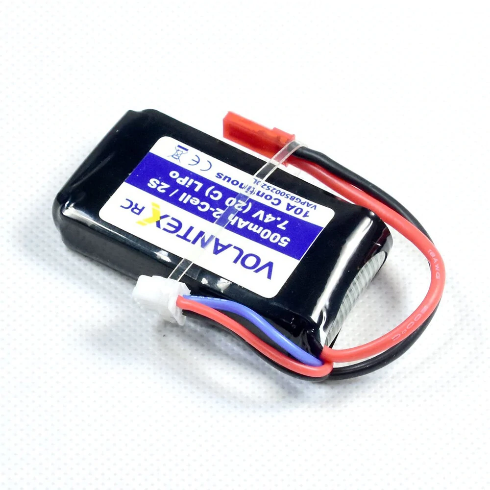 Ersatzteil für RC-Flugzeug VolantexRC 768-1 Mustang P-51D / Saber 920 756-2 7,4V 500mAh 20C Lipo-Akku JST-Stecker