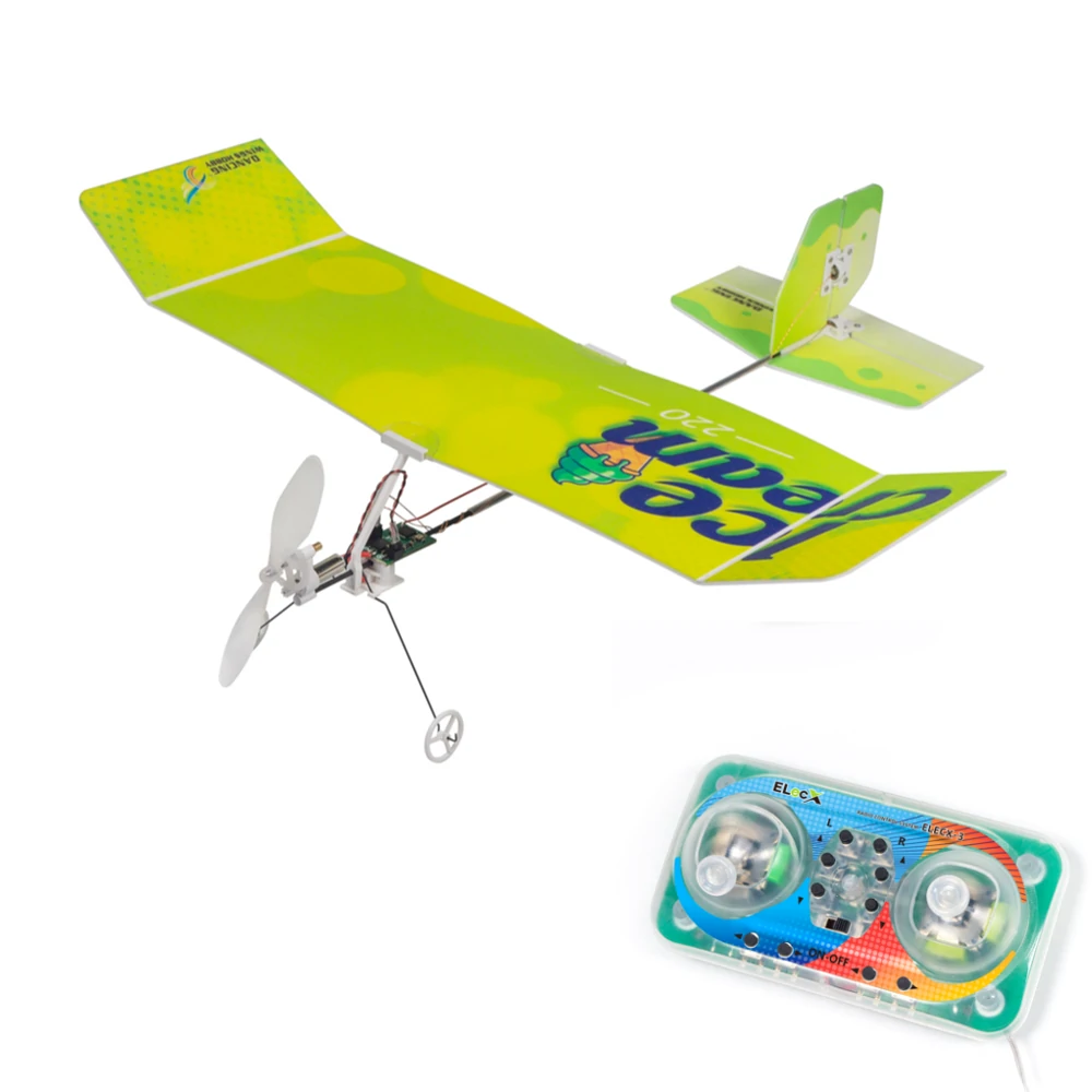 Dancing Wings Hobby E23 EISCREME Flügelspannweite von 220 mm 2,4 GHz 3CH PP-Schaum Mini Innen-RC-Flugzeug RTF