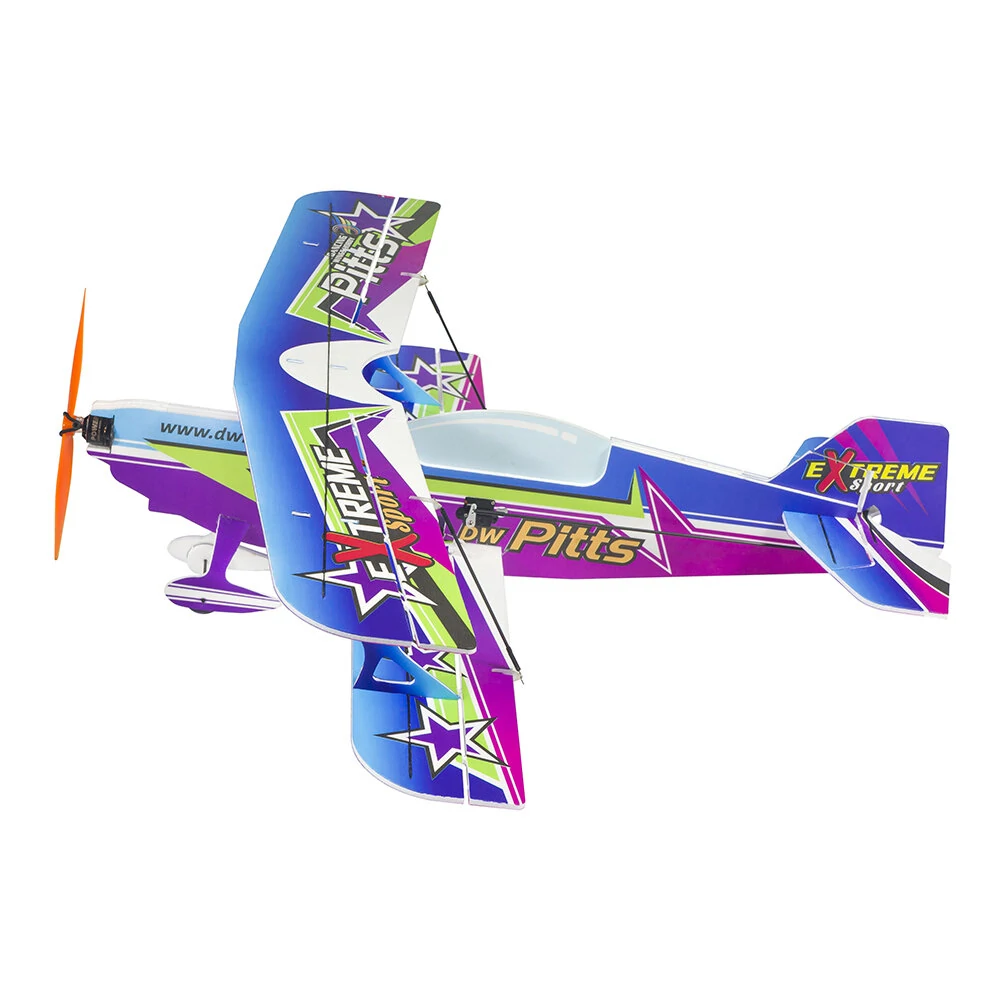 Dancing Wings Hobby E30 PITTS 450mm Spannweite PP Schaum Magieplatten Micro Indoor RC Flugzeug Doppeldecker KIT / KIT+Power Combo