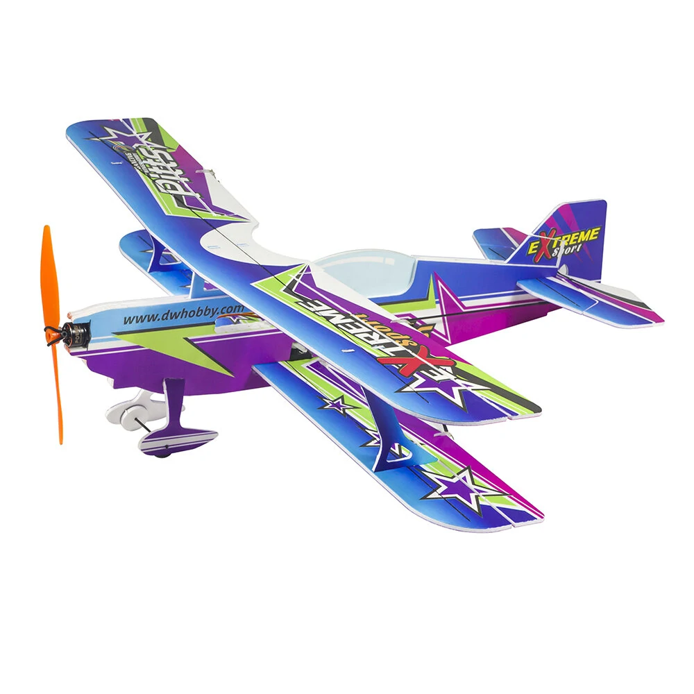 Dancing Wings Hobby E30 PITTS 450mm Spannweite PP Schaum Magieplatten Micro Indoor RC Flugzeug Doppeldecker KIT / KIT+Power Combo