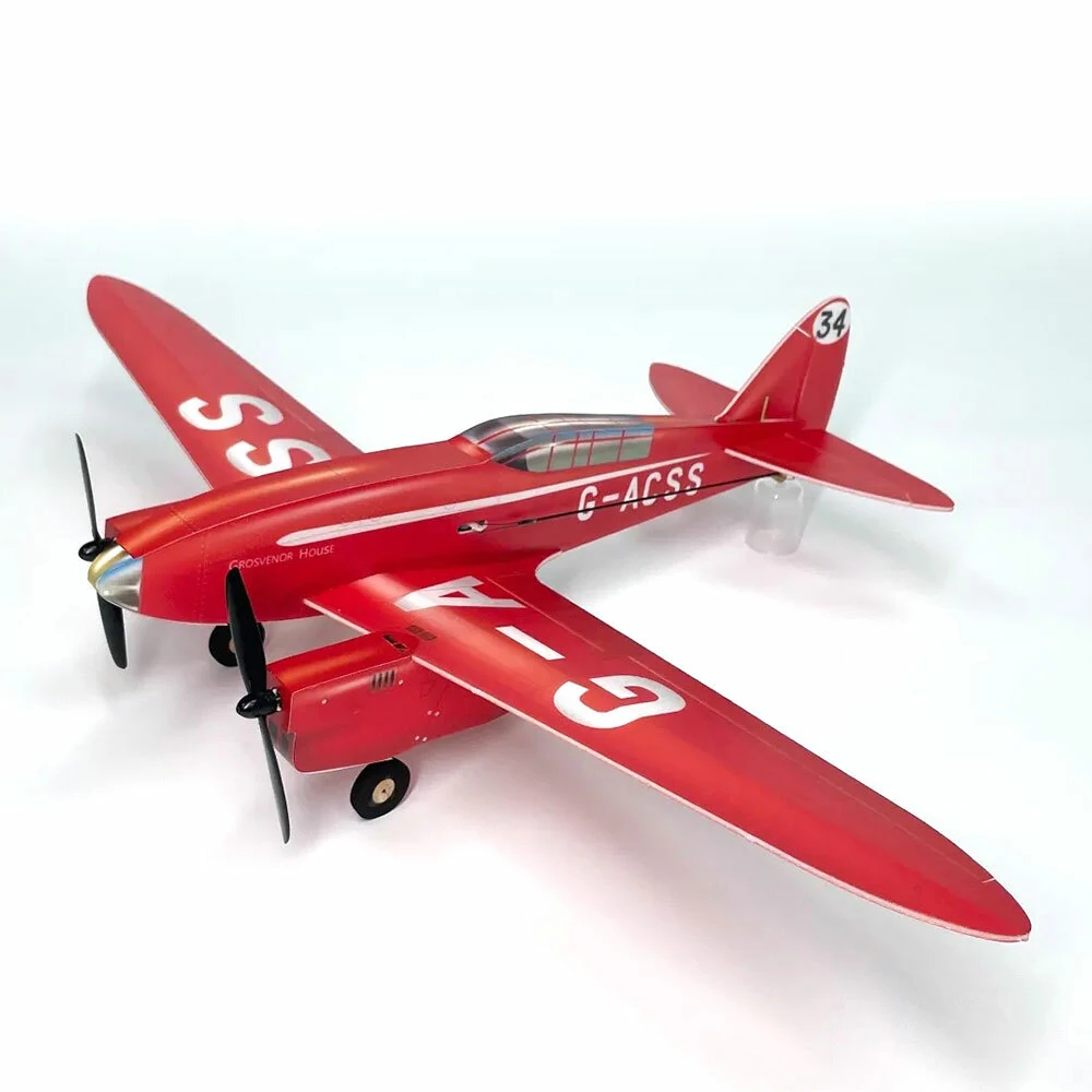 Der RC-Flugzeugbausatz KT Foam De Havilland DH.88 Dual Motor mit einer Spannweite von 460 mm, KIT+Motor