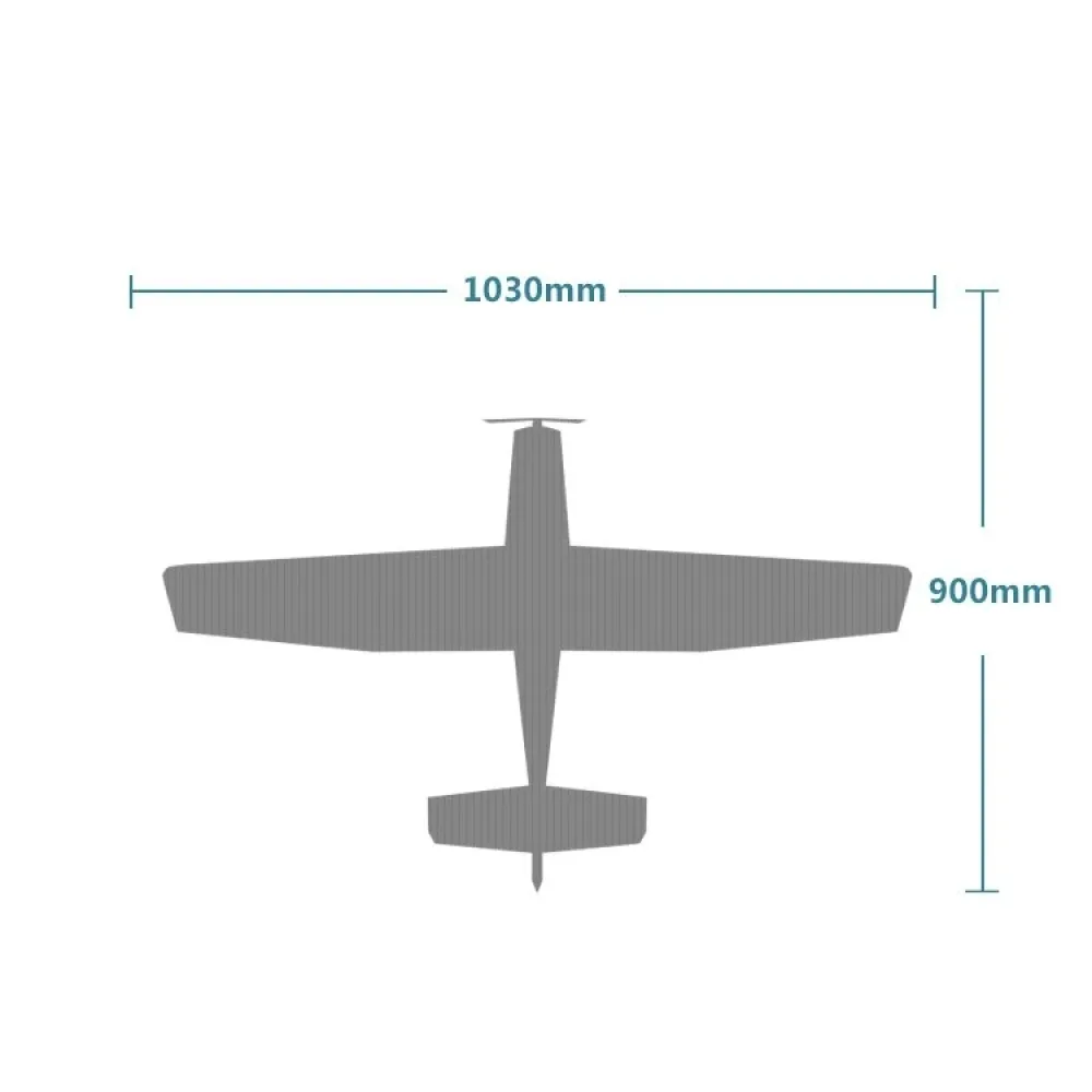 E0717 RC Flugzeug mit einer Spannweite von 1030 mm, Bausatz/PNP Anfängertrainer