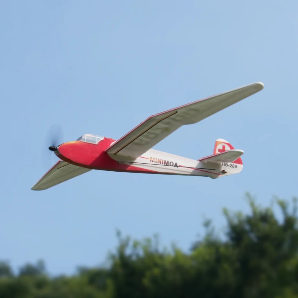 Minimoa Segelflugzeug mit Gull-Wing und einer Spannweite von 700 mm KT Foam Micro RC Flugzeug Flugzeugbausatz mit Motor