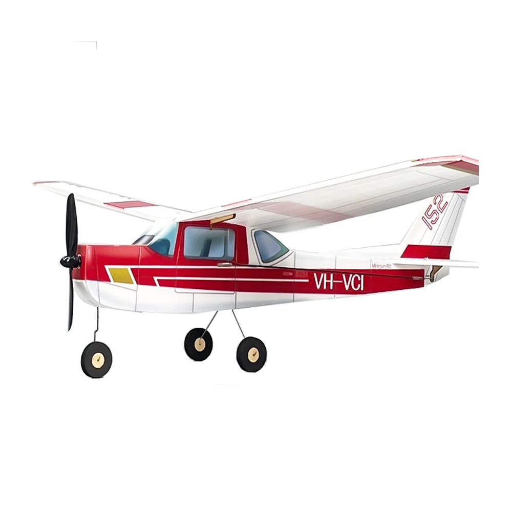 MinimumRC Cessna-152 Lava Rot 3CH 360mm Spannweite KT Schaum RC Flugzeug KIT+Motor