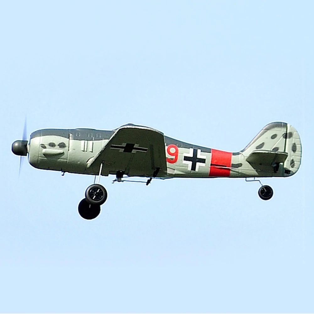 TOP RC HOBBY 402mm Mini FW190 2,4G 4CH 6-Achsen Gyro Ein Knopf Kunstflug U-Turn EPP Maßstabgetreues Kriegsflugzeug RTF für Anfänger Kompatibles OpenTX-Funkgerät