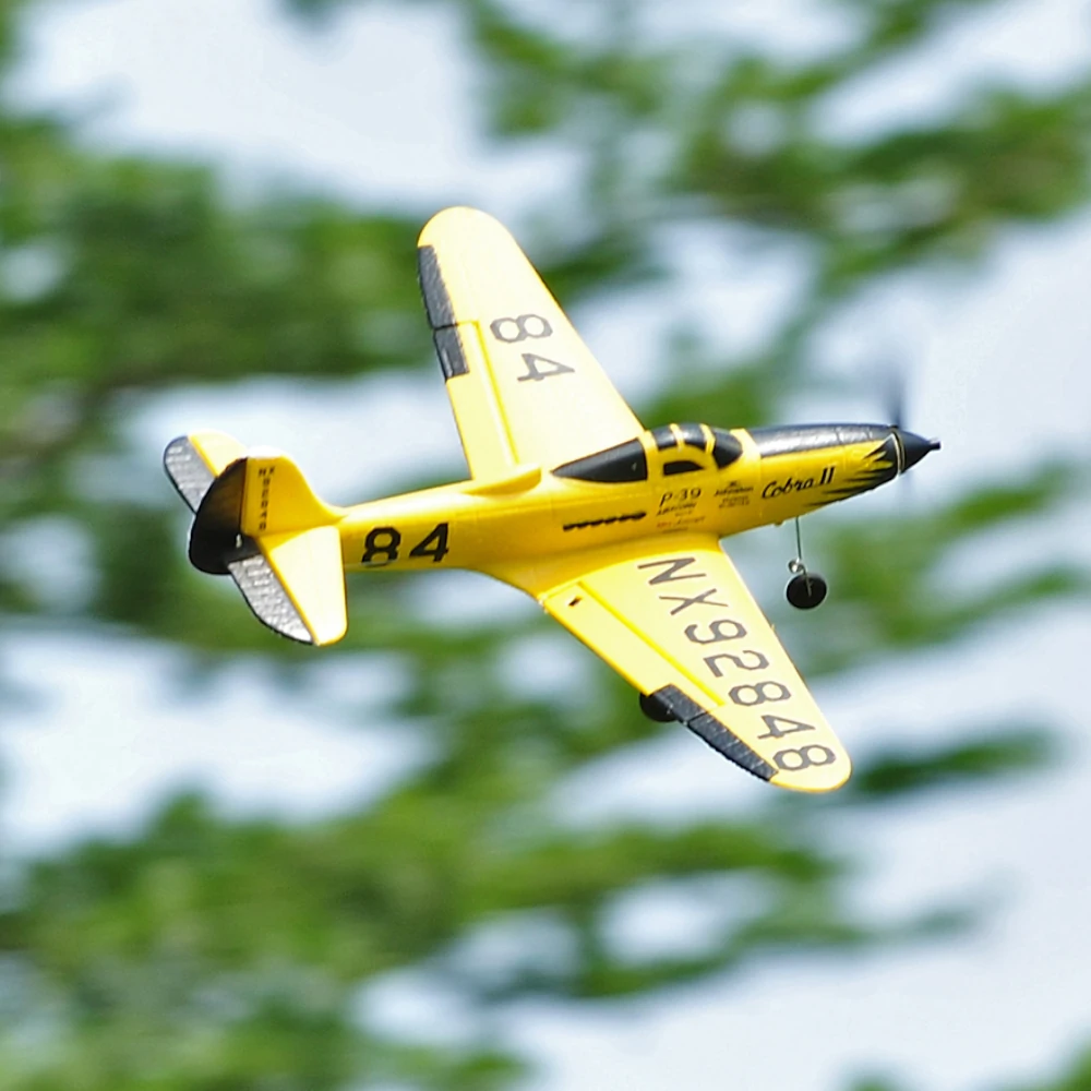 TOP RC HOBBY 402mm Mini P39 2.4G 4CH 6-Achsen Gyro Ein-Taste Kunstflug U-Turn EPP Skaliertes Kriegsvogel RC Flugzeug RTF für Anfänger Kompatibler OpenTX-Sender