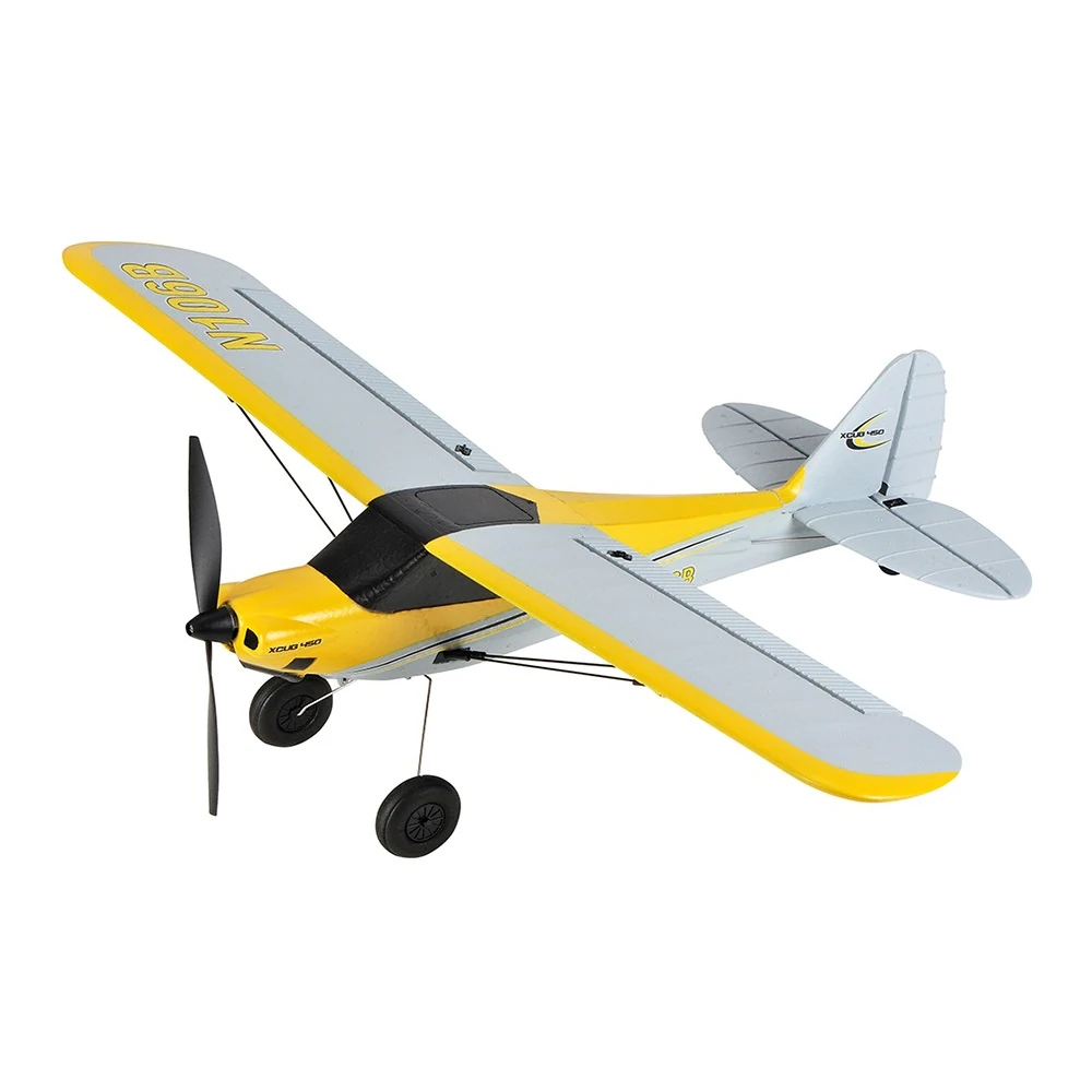 TOP RC HOBBY 450mm MINI XCUB 2.4G 4CH 6-Achsen-Gyro Ein-Tasten-Kunstflug Umkehrmanöver EPP RC Flugzeug RTF für Anfänger Kompatibler OpenTX-Sender