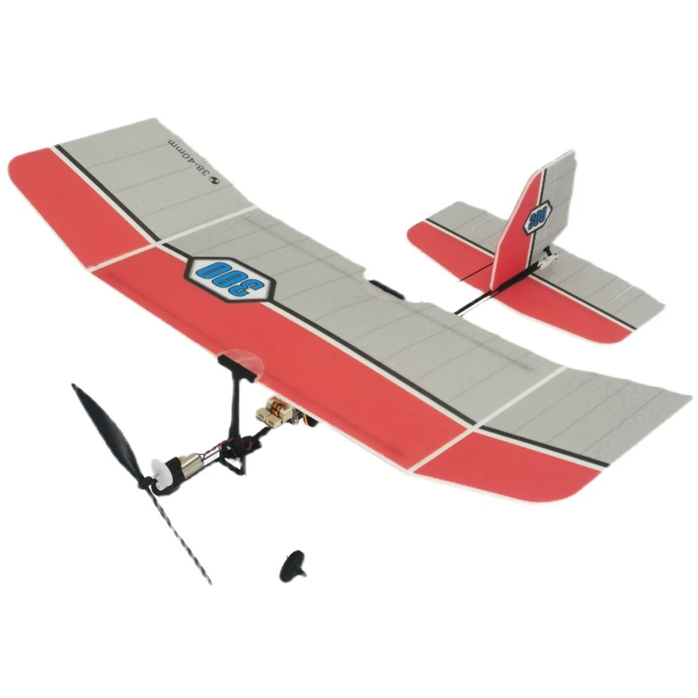 TY Modell 300 Rot 300mm Spannweite PP-Schaumstoff DIY Micro Indoor Slow Flyer RC Flugzeug Gleiter KIT Mit Getriebe für Anfänger