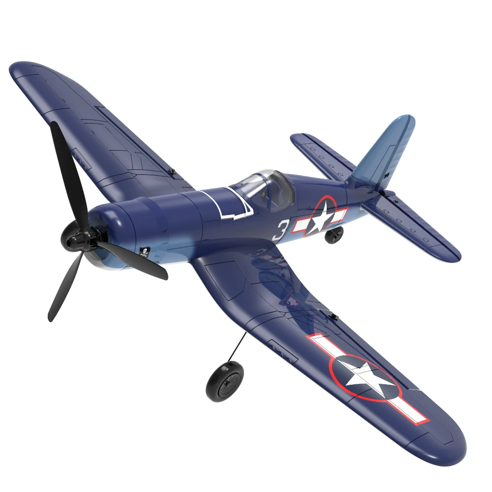 VolantexRC Mini F4U V2 EPP Spannweite 400mm 2.4G 4CH 6-Achsen-Gyro Ein-Tasten-Kunstflug XPilot Stabilisierungssystem RC Flugzeug Segelflugzeug Warbird RTF für Anfänger