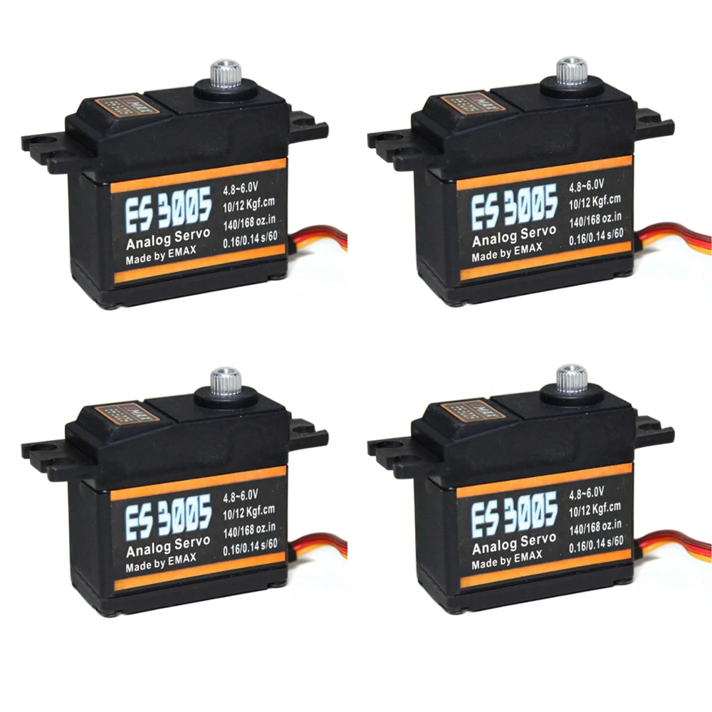 4PCS EMAX ES3005 42g Metall Analog Servo für wasserdichte RC-Flugzeuge