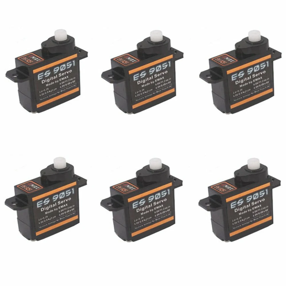 6PCS Emax ES9051 4.3g Digitales Mini-Servo für RC-Modell