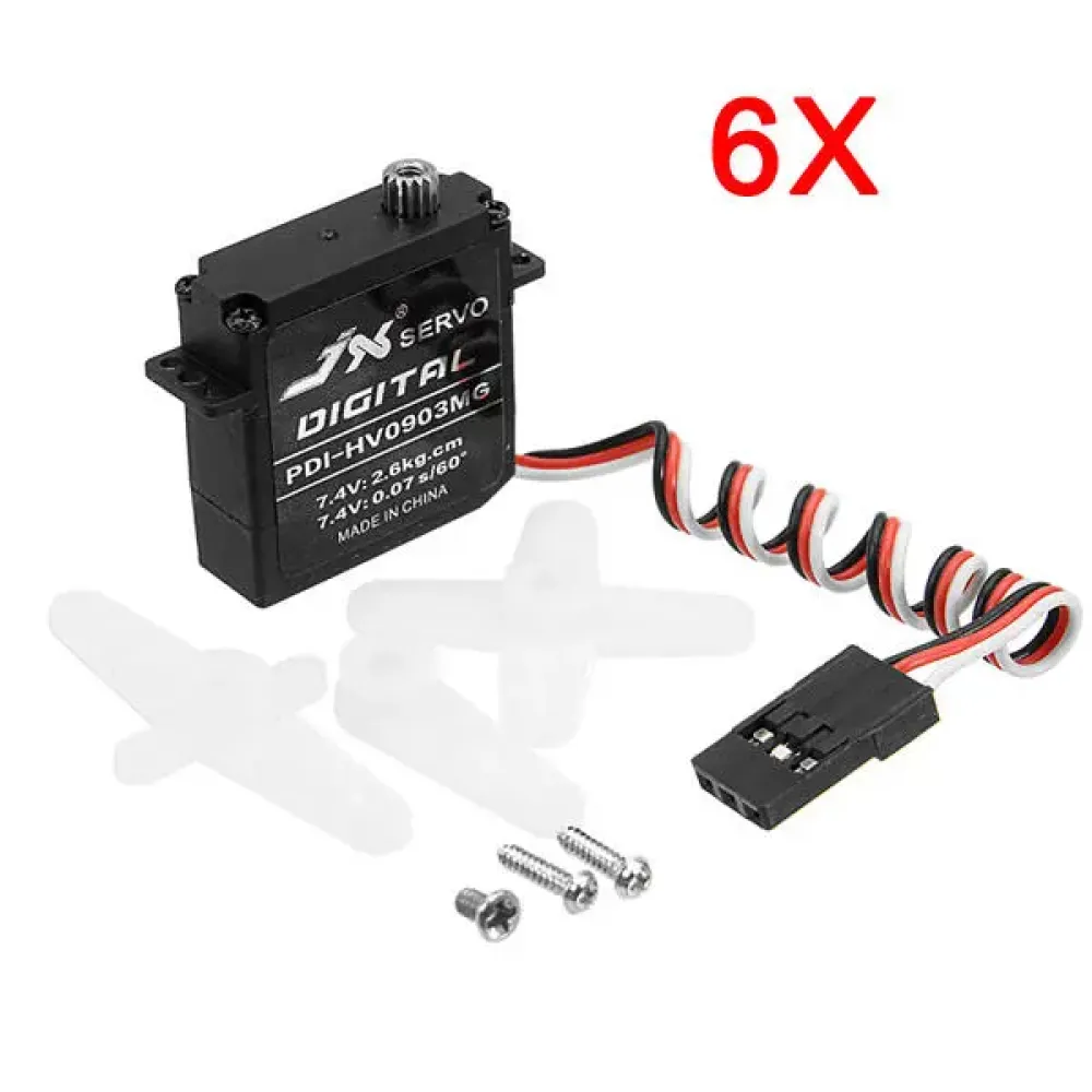 6X JX Servo PDI-HV0903MG 9,4g Hochleistungs-Digitalservo mit hohem Drehmoment für RC-Modelle