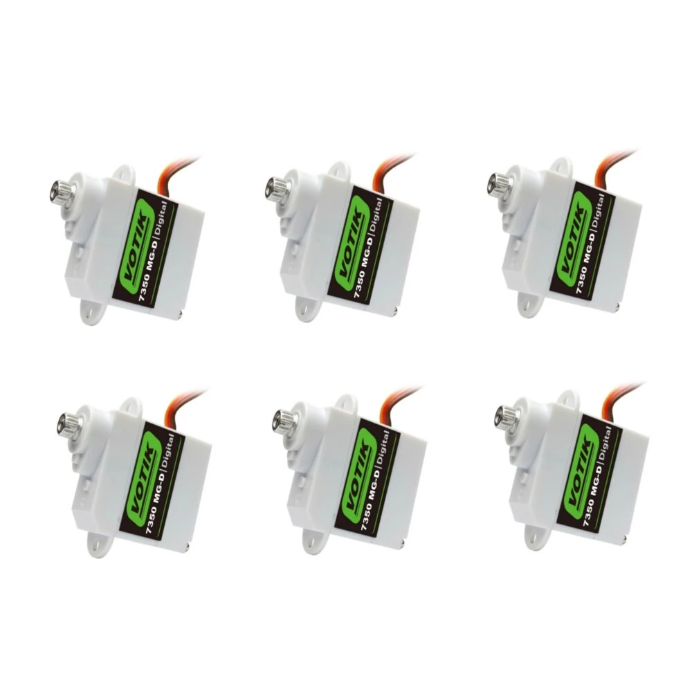 6pcs PTK VOTIK 7350 MG-D 5g Digital Servo Metallgetriebe für EPP E3P Innen Mini RC Flugzeug Hubschrauber