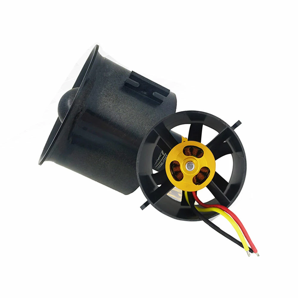 QX-Motor 70mm 6-Blatt EDF-Einheit mit QF2827 3500KV Brushless Motor 3-4S für RC Flugzeug Jet