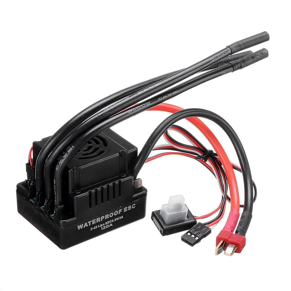 120A Brushless ESC T/XT60 Stecker mit 5.8V/3A SBEC 2-4S für 1/8 RC Auto Teile