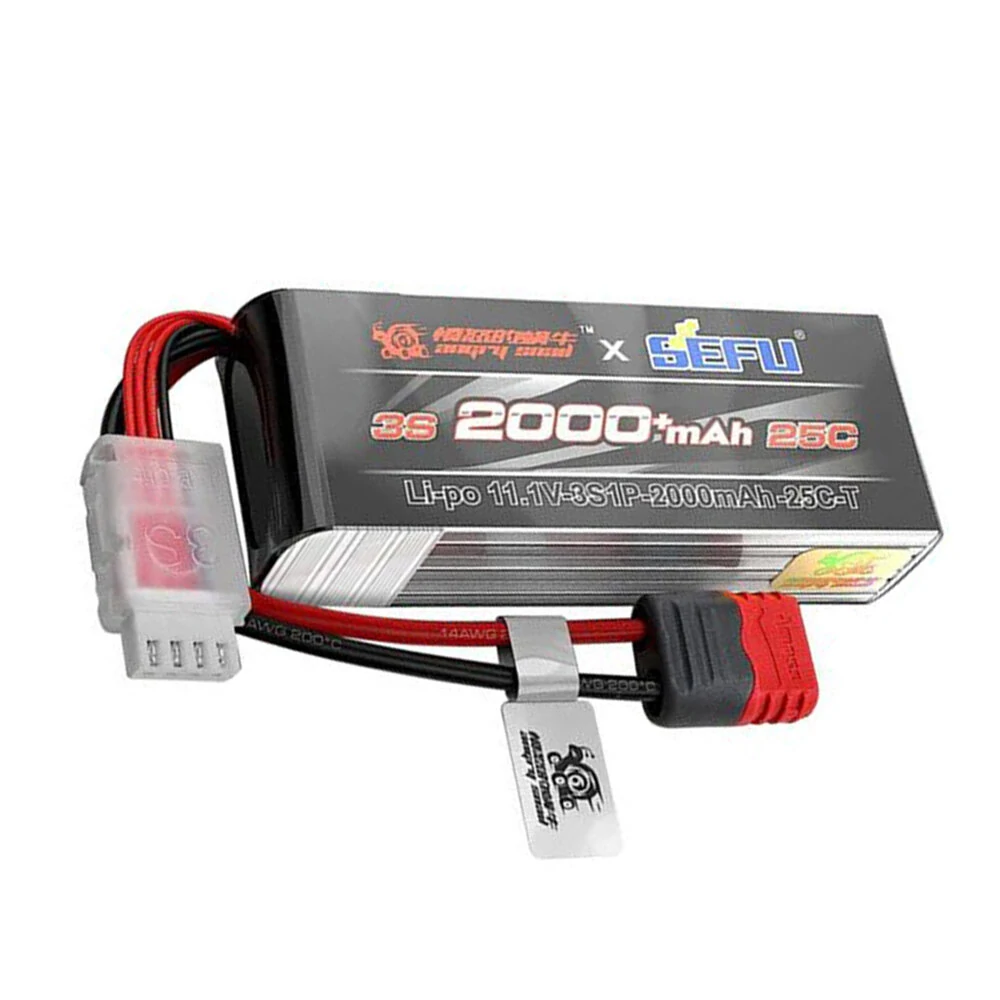 MJX 3S Akku 11.1V 25C 2000mAh L I-PO Akku mit T Stecker für MJX 16208 16209 14209 14210 RC Auto