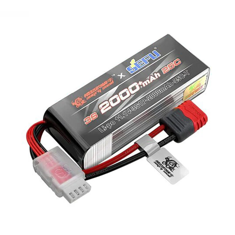 MJX 3S Akku 11.1V 25C 2000mAh L I-PO Akku mit T Stecker für MJX 16208 16209 14209 14210 RC Auto