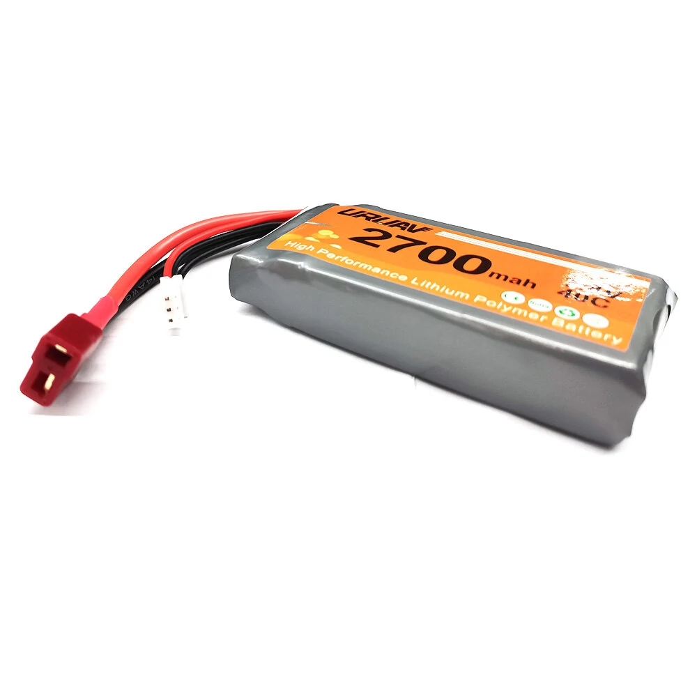 URUAV 7.4V 2700MAH 40C Lipo Batterie T Plug für Wltoys 12427 12428 12423 Feiyue FY03 FY01 FY02 FY08 RC Auto Teile