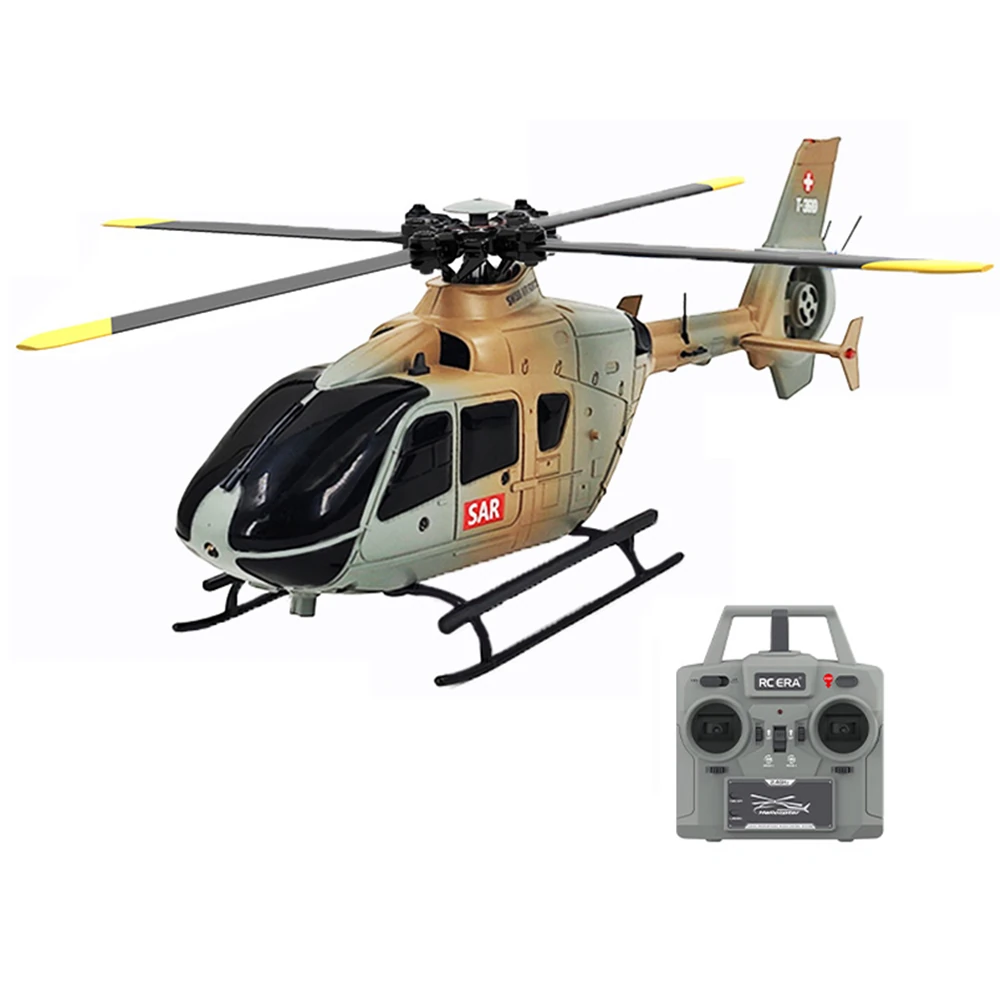 COOLBANK & RC ERA C123 2.4G 6CH 6-Achsen-Gyroskop Optische Flusslokalisierung Höhenhaltung RC-Hubschrauber im Maßstab 1:36 EC135 RTF