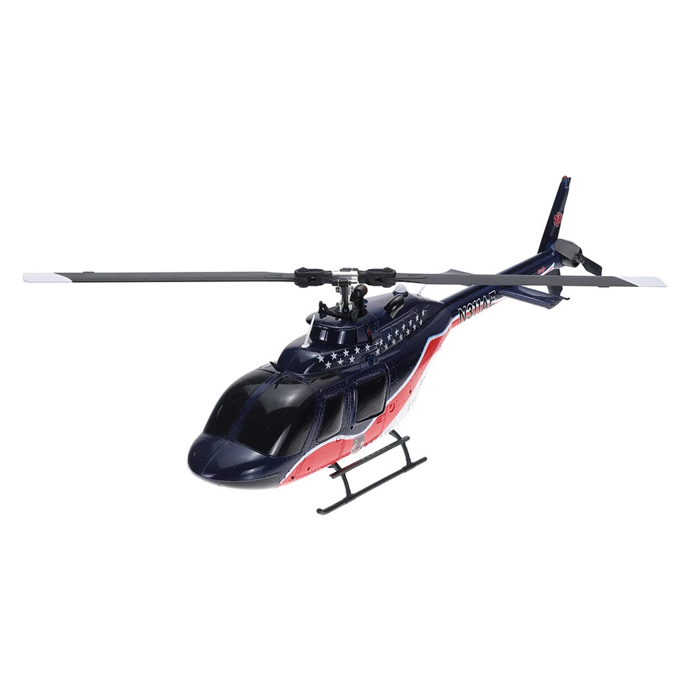 Eachine E186 1:27 Bell-206 Maßstab 2.4G 6CH Höhenhaltung Optische Flusspositionierung Doppelmotor Brushless RC Hubschrauber