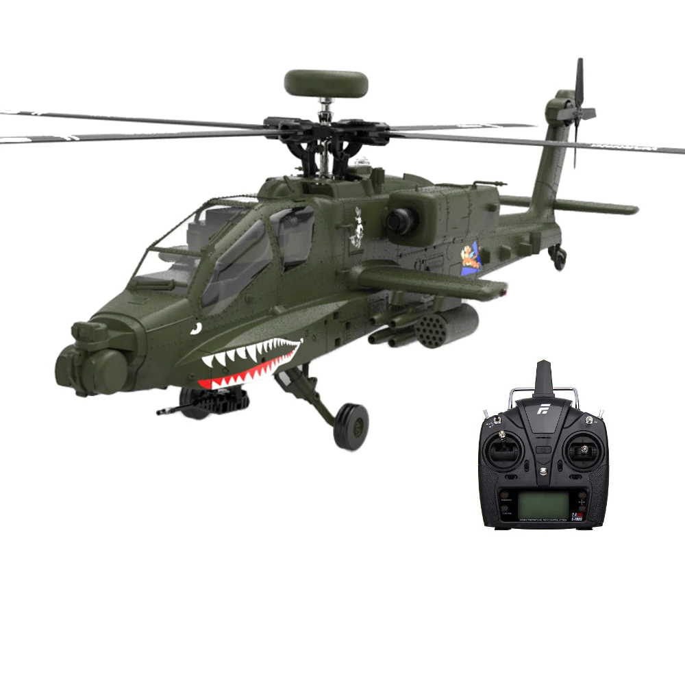 Eachine E250 AH-64 Apache 2.4G 6CH 3D 6-Achsen-Gyroskop Dual Brushless Motor 1:32 Maßstab Flybarless RC-Helikopter Kompatibel mit Futaba S-FHSS-Protokoll