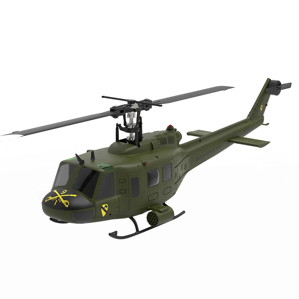 Jeder E190 1:34 UH-1 HUEY Maßstab 2.4G 6CH Höhenhaltung optische Flusspositionierung dualer bürstenloser Motor RC-Hubschrauber