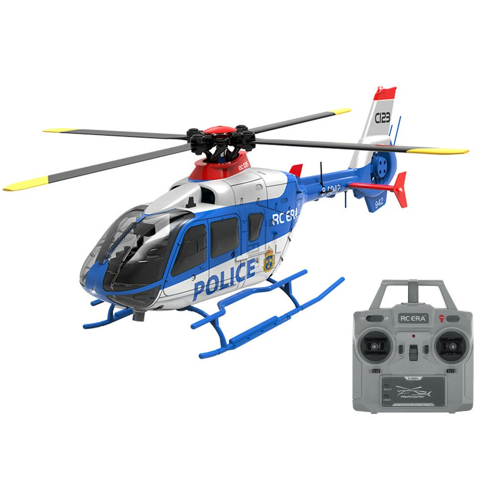 RC ERA C123 2.4G 6CH 6-Achsen-Gyro Optischer Fluss Lokalisierung Höhenhaltung 1:36 EC135 Maßstab RC-Hubschrauber RTF