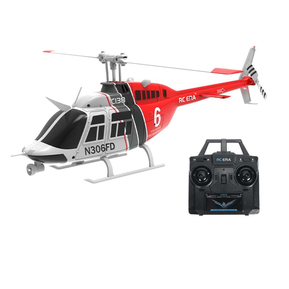 RC ERA C138 Bell 206 2.4G 6CH 6-Achsen-Gyroskop 1:33 Maßstab Höhenhalte-Modus flybarless RC Hubschrauber RTF