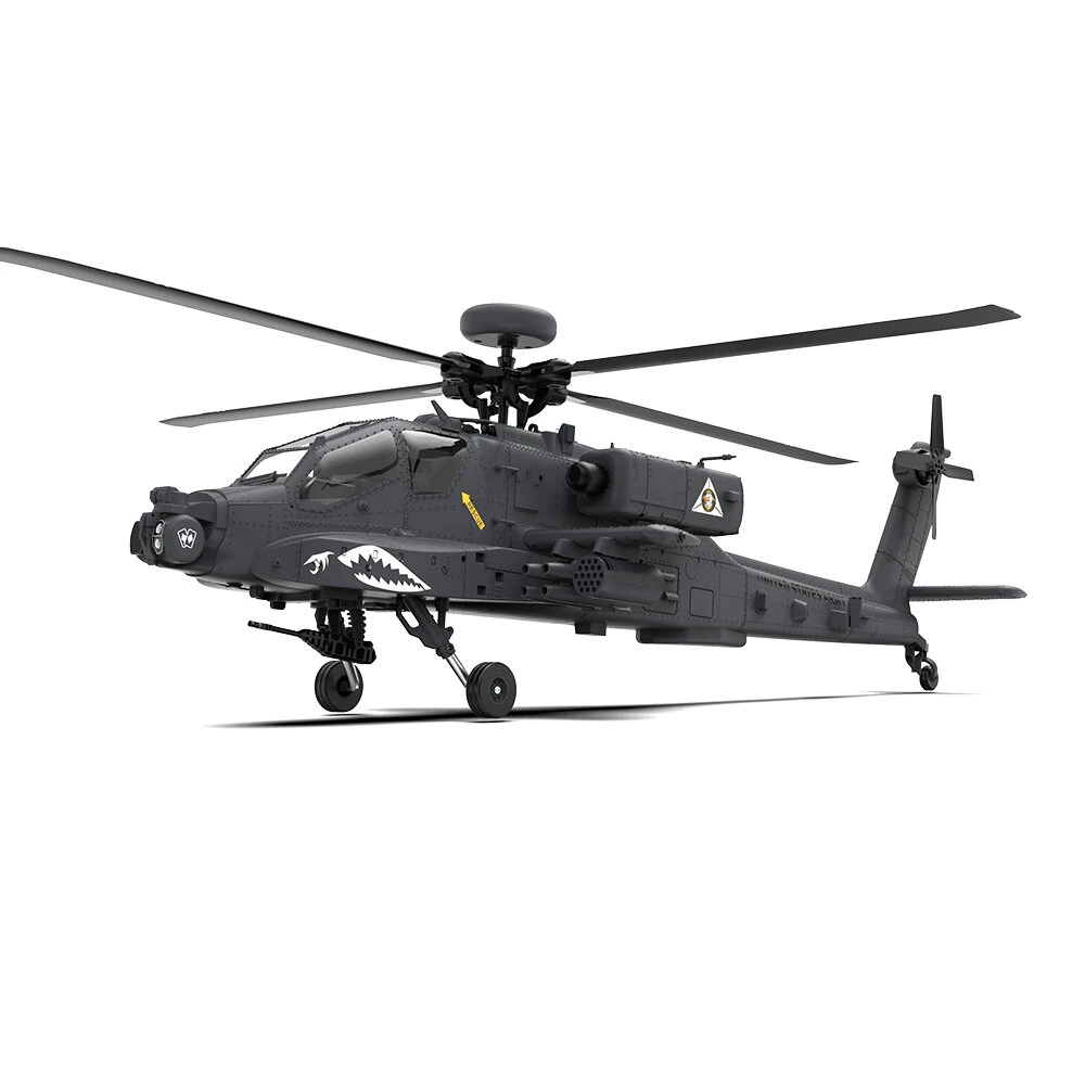 YXZNRC F11-S 1:32 AH-64 Apache Skala 2.4G 6CH GPS Höhe Halten Optischer Fluss Positionierung 5.8G FPV Kamera Dualer Bürstenloser Motor Flybarless RC Hubschrauber RTF