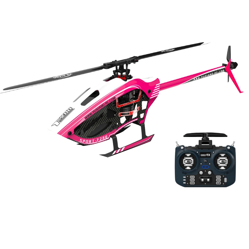 YXZNRC F280 2.4G 6CH 6-Achsen-Gyro 3D6G Doppelmotor mit Direktantrieb ohne Bürsten RC-Hubschrauber ohne Flybarless