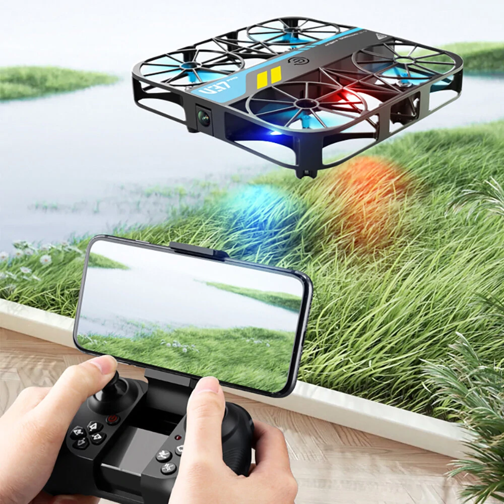 4DRC V37 MINI WiFi FPV mit HD-Kamera Modus für Höhenhaltung Vollen Gitter-Schutz Kindergeschenk LED-Licht Taschen-RC-Spielzeug-Drohne Quadcopter RTF