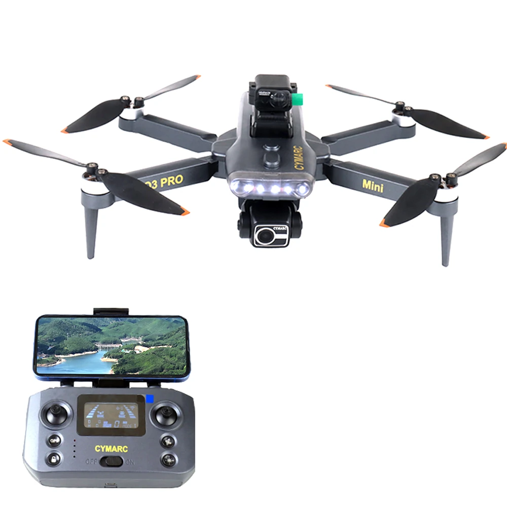 CYMARC Q3 PRO Mini GPS 5G WIFI 1KM FPV mit 4K-Kamera,3-Achsen-EIS-Gimbal,360° Hindernisvermeidung,optische Positionsbestimmung,bürstenloser faltbarer RC-Drohne Quadcopter RTF