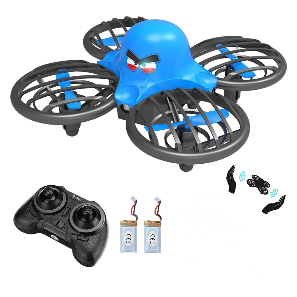 Eachine & FLYHAL F111 Mini Höhenhalte-Modus 360° Stunt Rollen Bunte LED-Leuchten Netz Volle Schutz Geschenk für Kinder RC Spielzeug Drohne Quadcopter RTF