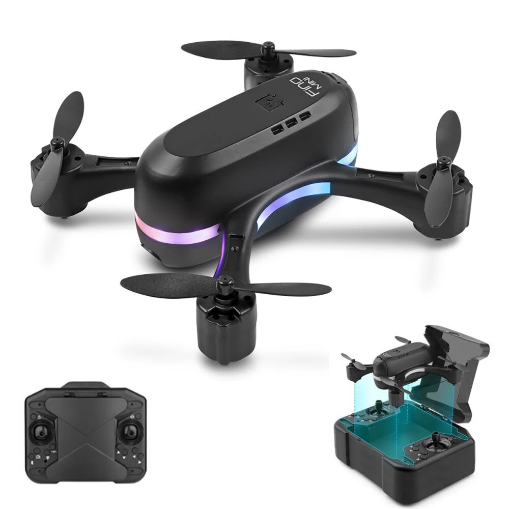 FPV-Drohne FUQI MODEL H28 mit HD-Doppelkamera, schaltbarem integriertem Speicher, optischem Fluss-Hover und LED-Rennlicht RC-Toys-Drohne Quadcopter RTF