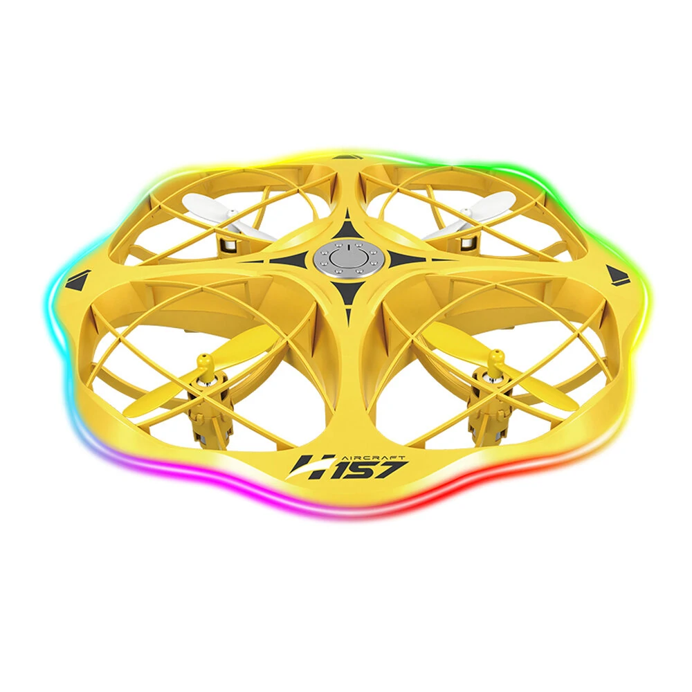 H157 360° Intelligente Hindernisvermeidungs-LED-Pferderennlichter Schwerkraftsensor Dualer Steuermodus Gitter Volle Kinderschutz-Geschenk-RC-Spielzeug-Drohne Quadcopter bereit zum Fliegen