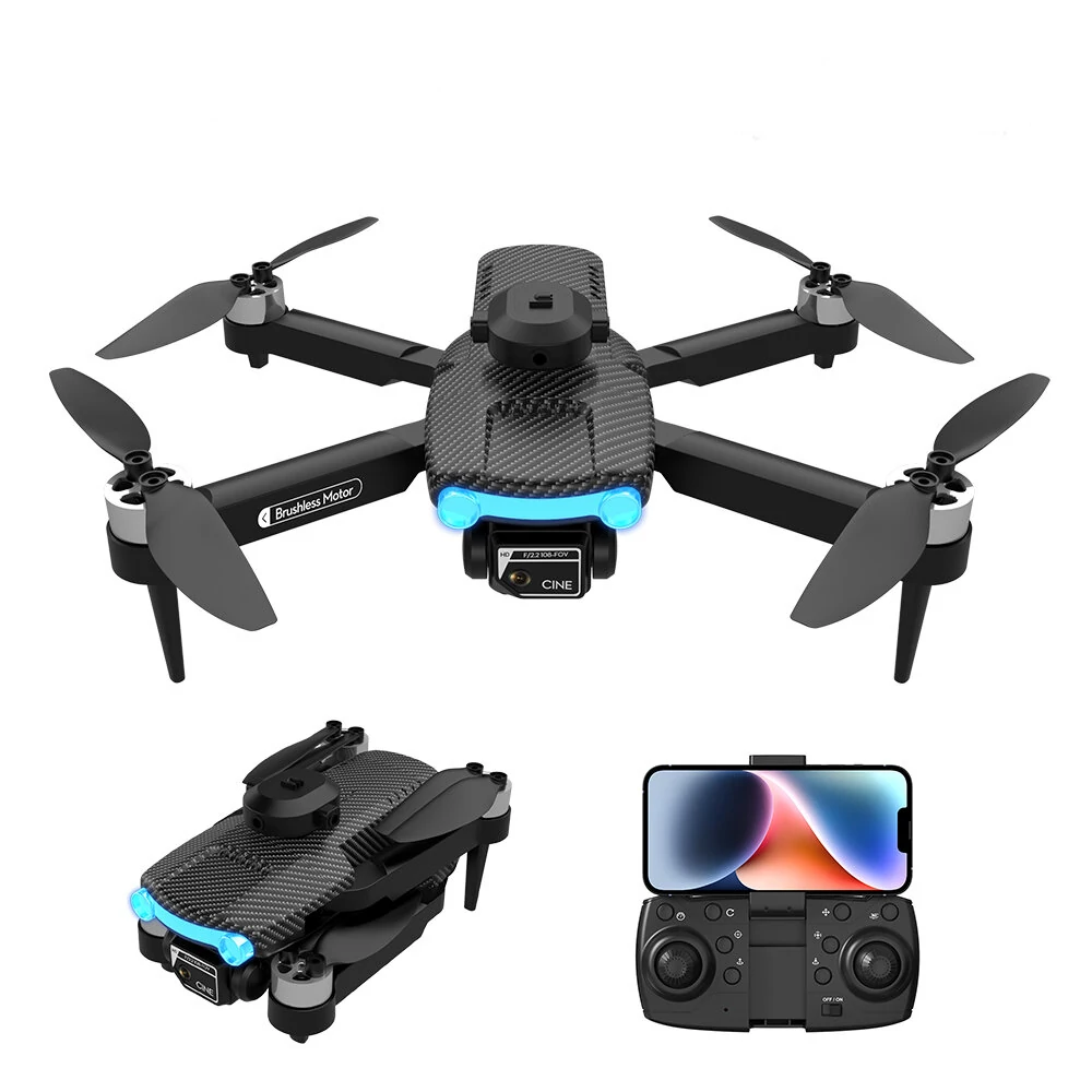 LSRC XT204 WiFi FPV mit Dual-HD-Kamera 360° Hindernisvermeidung Optisches Flusspositionierung LED Faltbarer bürstenloser RC-Drohnen-Quadcopter RTF