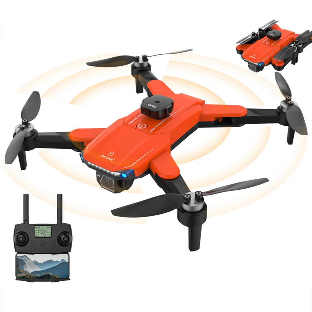 LuLa X8 GPS 5G WiFi FPV mit 720P HD Dualkamera Servo-Gimbal 360° Hindernisvermeidung Optische Flusspositionierung Bürstenloser Faltbarer RC-Drohnen-Quadcopter RTF