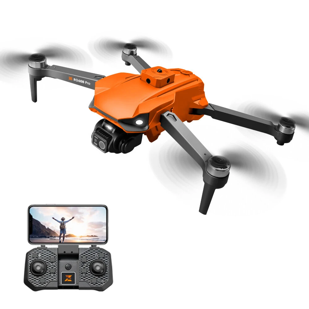 PJC RG608 PRO WiFi FPV mit HD-Dualkamera 150° einstellbarer 360° Hindernisvermeidung optischem Flusspositionierung Bürstenloser faltbarer RC-Drohne Quadcopter RTF